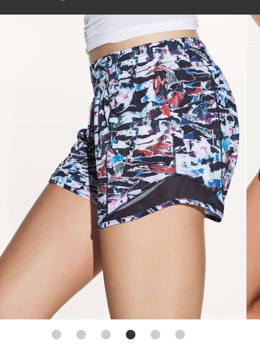 lululemon sz 8 Hotty Hot Short II Culture Clash Multi/Black VTG 2017 athleisure